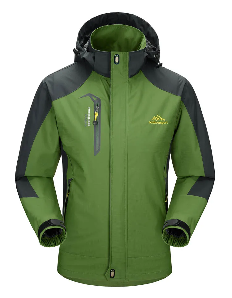 Полярный светильник, походная куртка для кемпинга, Мужская Осенняя спортивная куртка, пальто для альпинизма, треккинга, ветровка для путешествий, водонепроницаемые куртки - Цвет: Армейский зеленый