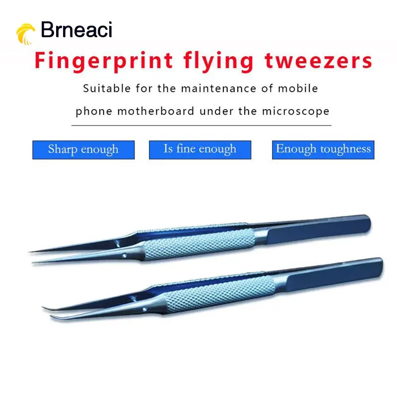 

Brneaci IC Tweezers Clip 0.02mm fly Line Ultra Precision Titanium Alloy/Stainless Steel Tweezers for iPhone Motherboard