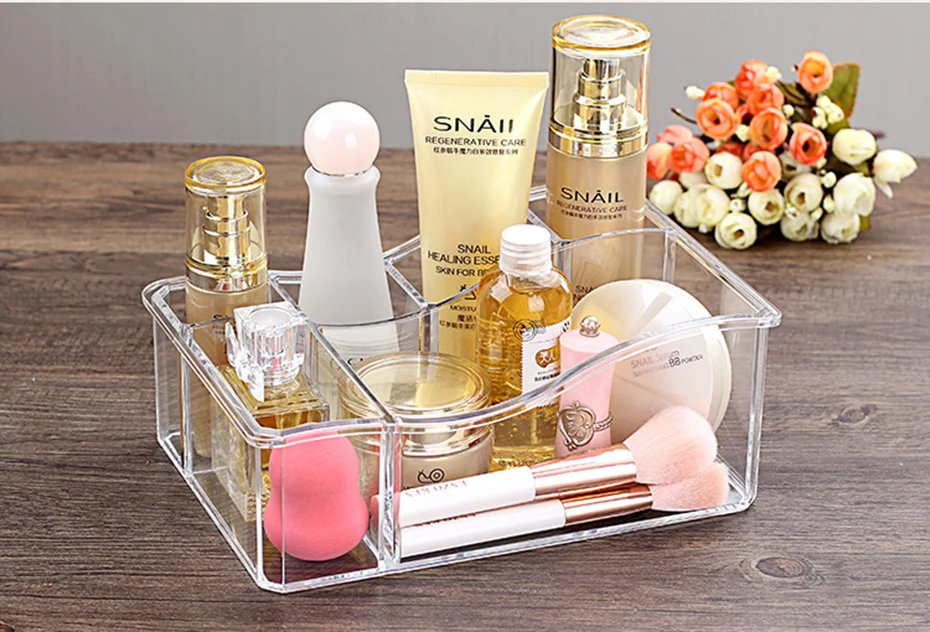 9 Lipstick Holder Display Stand Clear Acrylic Cosmetic Organizer Makeup Case Sundry Storage makeup organizer organizador  (7)