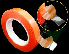 10mm*25M Strong Acrylic Adhesive PET Red Film Clear Double Sided Tape No Trace for Phone LCD Screen