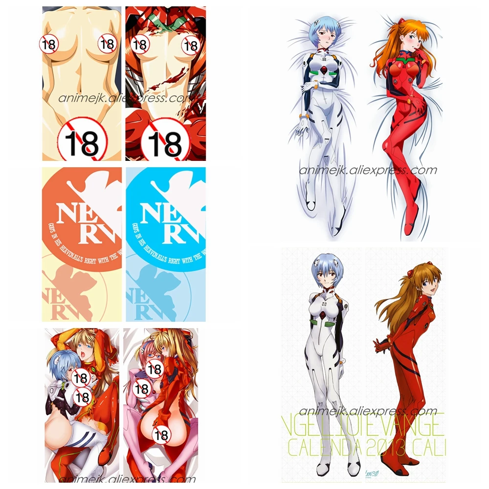 Аниме Neon Genesis Evangelion Ева АСУКА Langley Souryuu Ayanami Rei Makinami Mari Illustrious Dakimakura наволочка