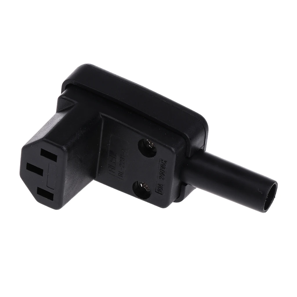 IEC C13 Right Angle Female 10A 250V Socket Plug Connector Adapter Outlet