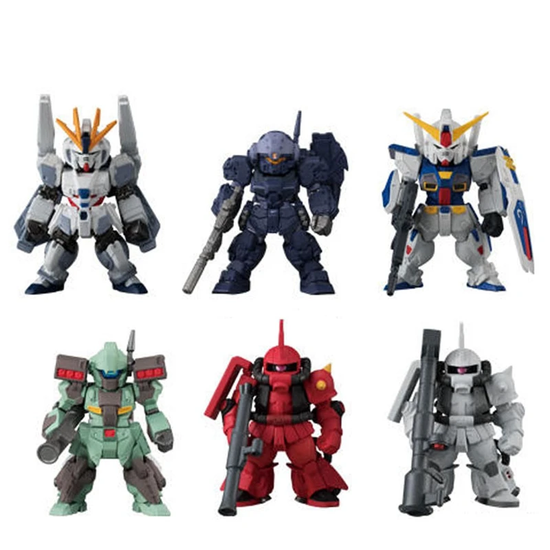 WSTXBD Оригинальный BANDAI 6 шт./компл. версия Q FW Gundam Converge #14 200-205 ПВХ Фигурки игрушки