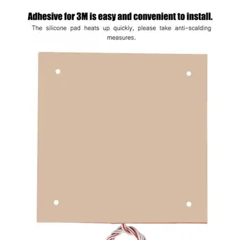 

200W 24V 235*235mm High Temperature Resistance Silicone Heated Bed Heating Pad for 3D Printer