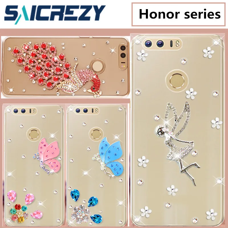 Чехол с кристаллами для Huawei Honor 8 lite 7A 10 view чехол huawei p20 mate 20 honor 9 6X 7X Pro nova 3 2s 2 3E