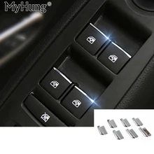 Для Chevrolet Cruze Malibu Aveo Trax Buick Encore Regal lacrossse, кнопка подъема окна автомобиля, блестящая наклейка, 7 шт. в наборе