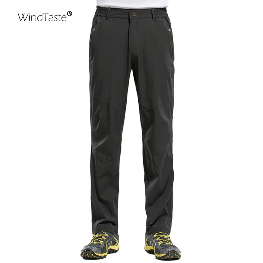 WindTaste verano hombres rápido seco transpirable Softshell pantalones al aire libre senderismo pesca Camping Trekking pantalones masculinos impermeables KA062