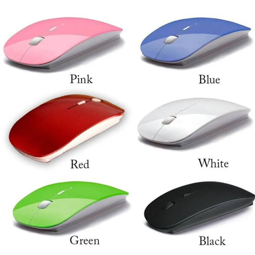 1000 DPI USB Optical Wireless Computer Mouse 2.4G Receiver Super Slim Mouse For PC Laptop 6 Colors