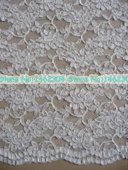 

100% high quality French cord lace Material DIY Wedding Decoration Dress Lace Trim Meter off white/ivory