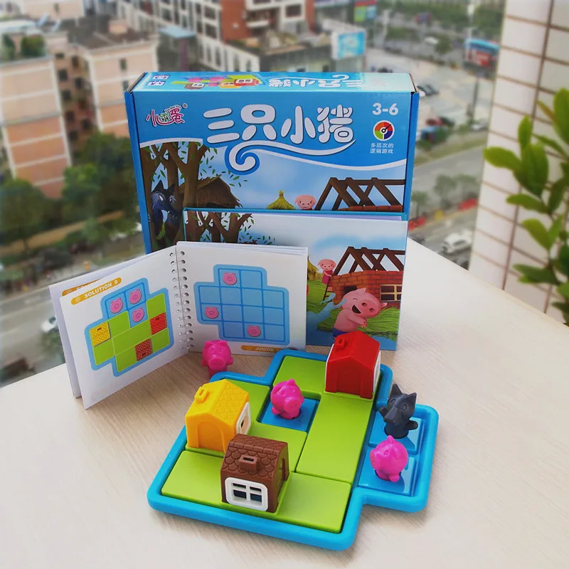 Пластиковая игрушка подарок для малыша красочные три маленькие свинки