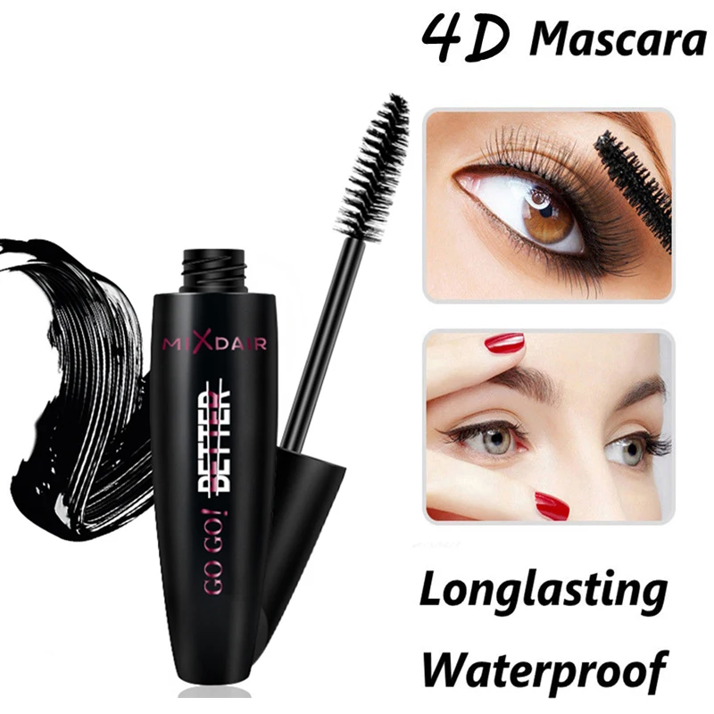 Magic 4D шелковое волокно тушь для ресниц удлиняющая макияж черные