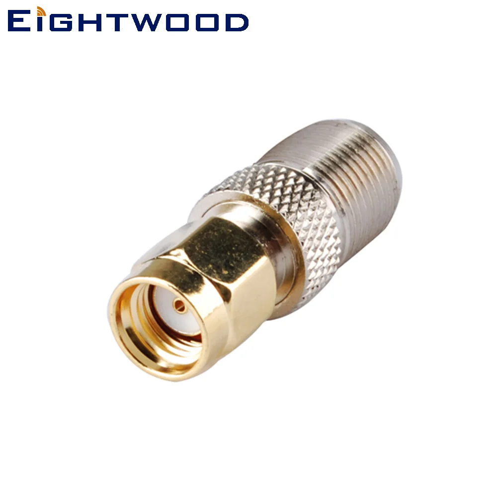 Eightwood F zu RP-SMA RF Koaxial Adapter F Jack Weibliche zu RP SMA Stecker Weibliche Gerade Buchse an Buchse Stecker