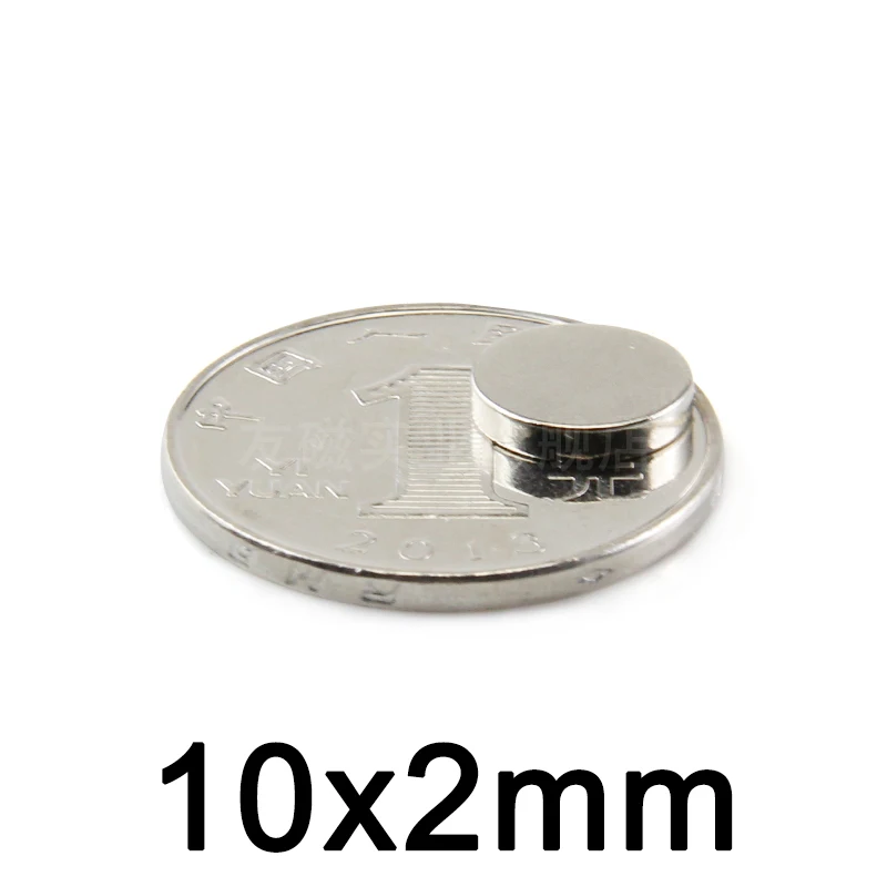 

50/100/200pcs Multifunction 10*2mm Neodymium Magnet Permanent N35 NdFeB Super Strong Powerful Magnetic Magnets Disc 10mmx2mm