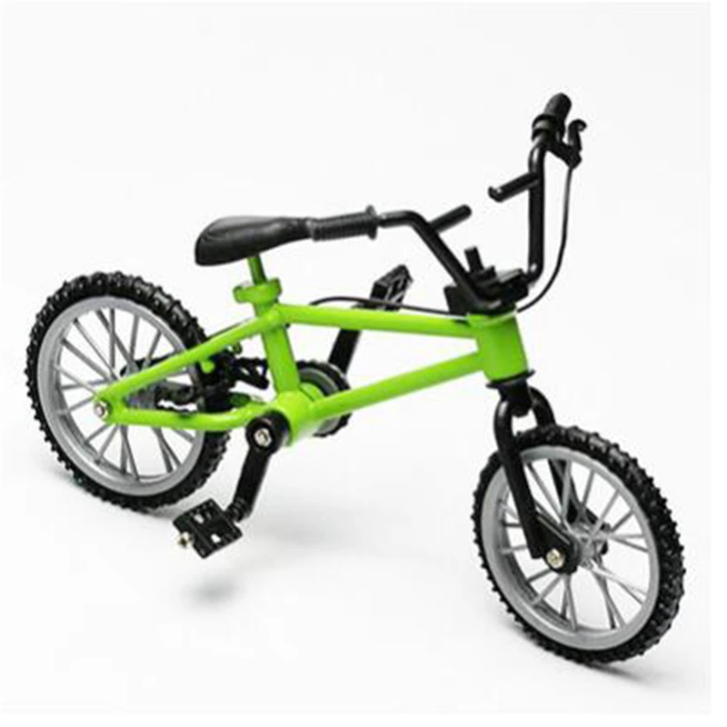 Fingerboard игрушечные велосипеды с тормозной веревкой синий имитация сплава палец Bmx велосипед детский подарок мини размер Лидер продаж - Цвет: green