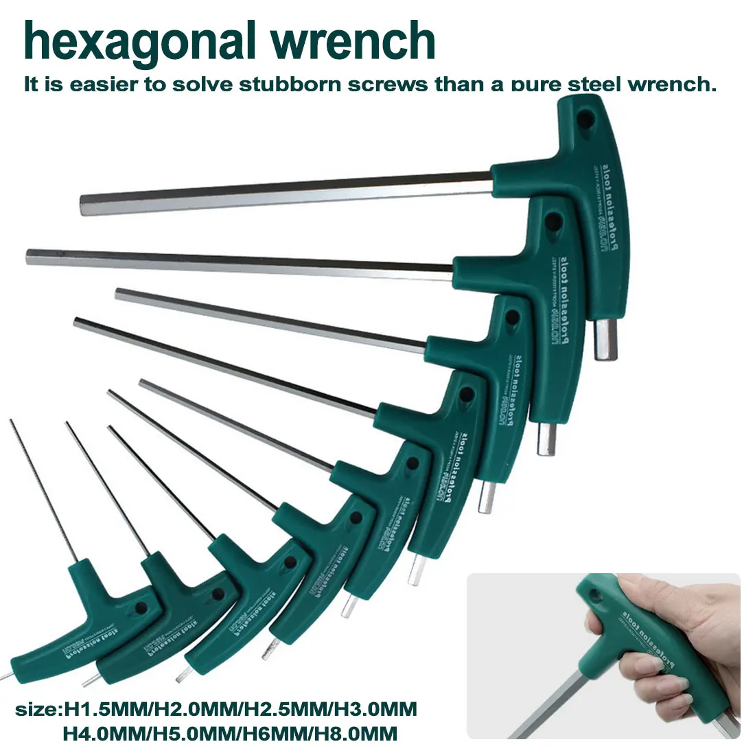 

Hex Wrench Socket T-Handle Screws Hardware Hand Tools Smooth Allen Key Repair Screwdriver Flat Plastic Durable Home Use