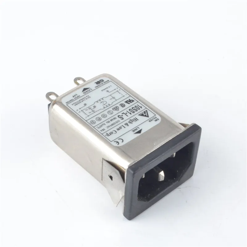 

1PC Power EMI filter 10A 115/250V with ac socket Connector 10SS1-L-S