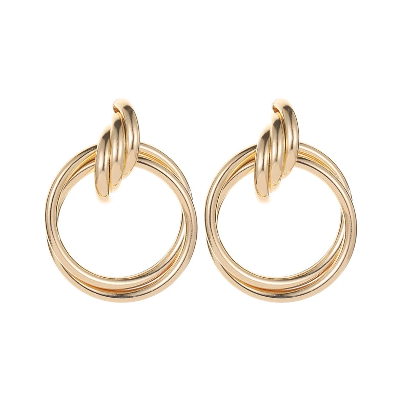 Modyle Nuevos Pendientes Redondos Dorados Y Plateados Joyas Modyle Nuevos Pendientes Redondos Dorados Y Plateados Joyas
