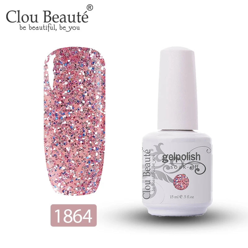 Clou Beaute Гель-лак для ногтей 15 мл Vernis полуперманентный Маникюр для нейл-арта Soak-Off UV Гибридный Гель-лак для ногтей - Цвет: 1864