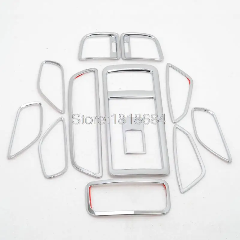 

For Mazda 6 Atenza 2014 2015 Interior Front & Center Console Air Conditional Vent Door Armrest Cover Mouldings Trims 12pcs/set