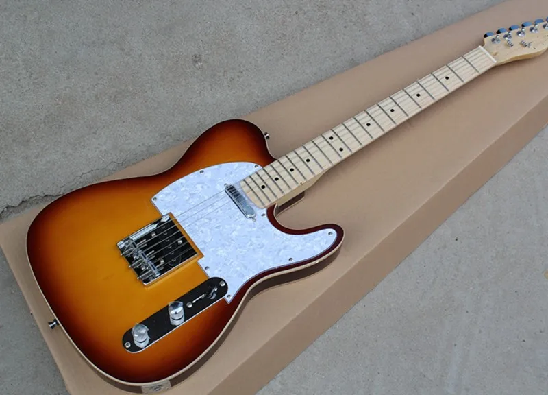 

Factory Wholesale CS Color Body Electric Guitar with Double-side Binding,Maple Fretboard,Offer Customized