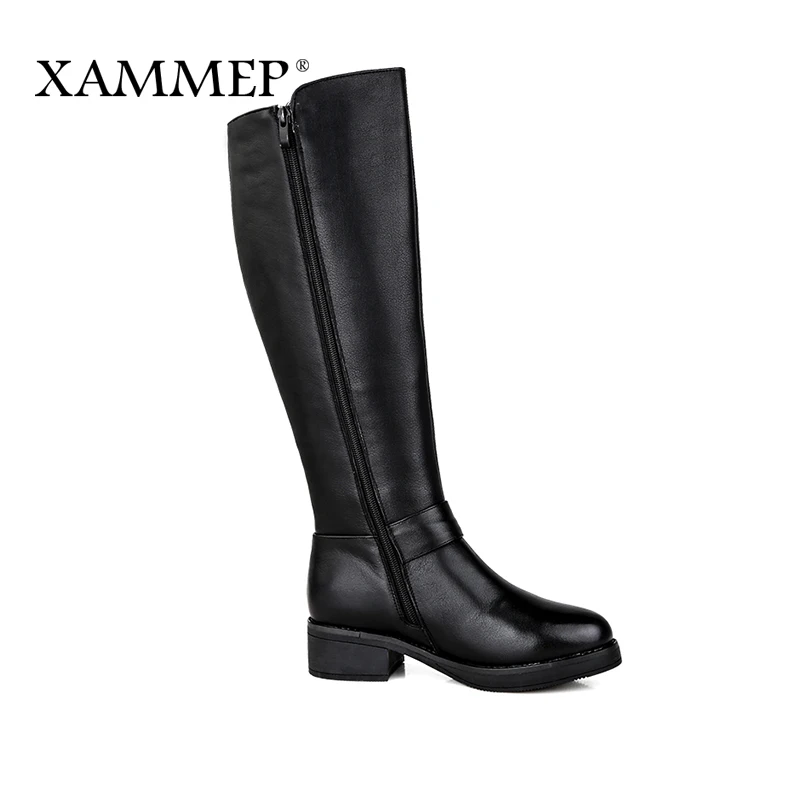 Брендовая женская зимняя обувь Xammep высококачественные сапоги до колена из