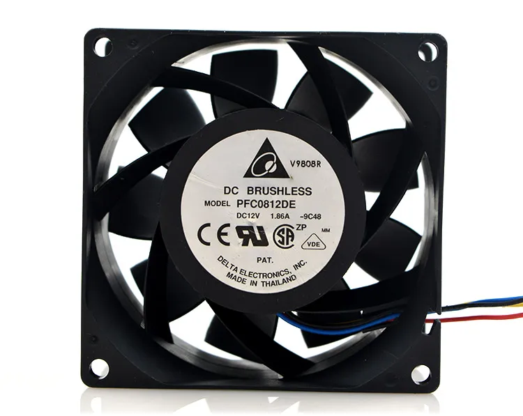 Новый оригинальный PFC0812DE 8 см 12В 1.86A 8038 4-проводной PWM мощный вентилятор высокого
