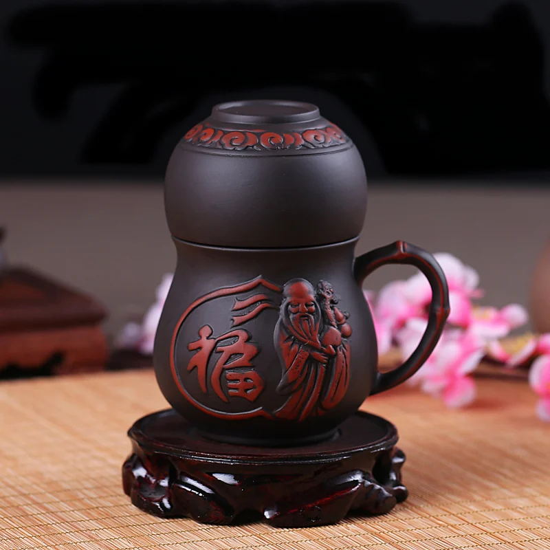 Goede Traditionele Chinese Paarse Klei mok kerst mok kopjes en mokken grinch kerst Cover cup I023