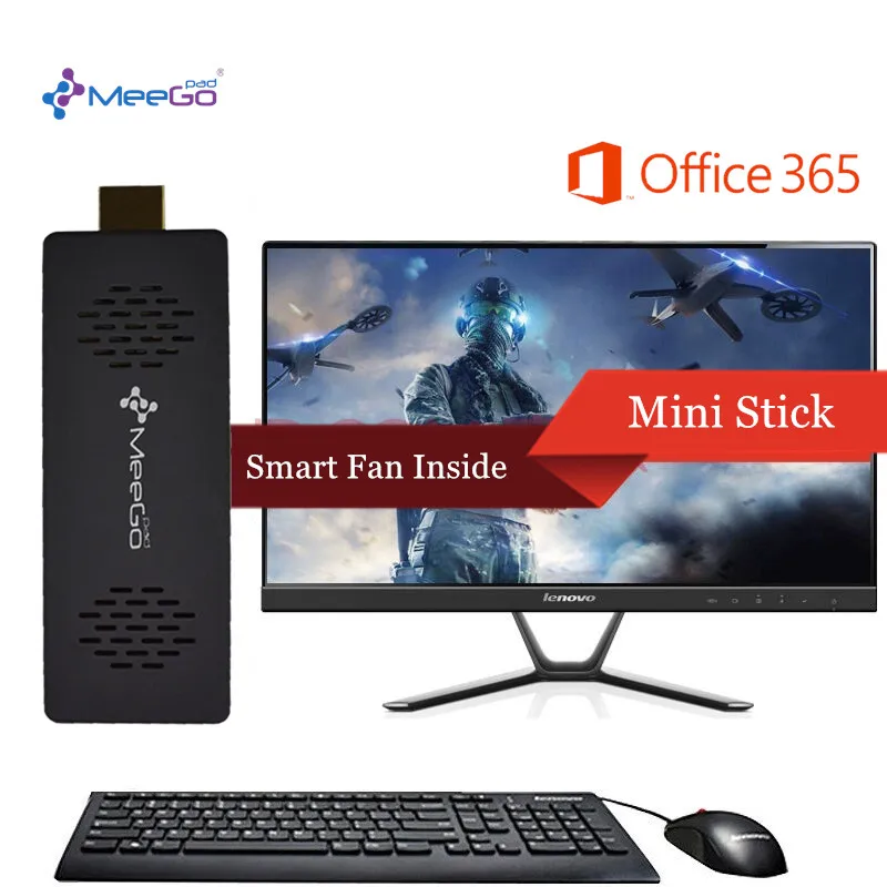Quality Mini PC Meegopad T03 Pro Intel Cherry Trail x5-z8300 Quad-Core 2GB / 32GB Official Licensed Win10 with Smart Quiet Fan