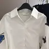 White Shirt Women Butterfly Embroidery Long Sleeve Plus size Loose Blouse and Tops Ladies Button Down Shirts ► Photo 2/5