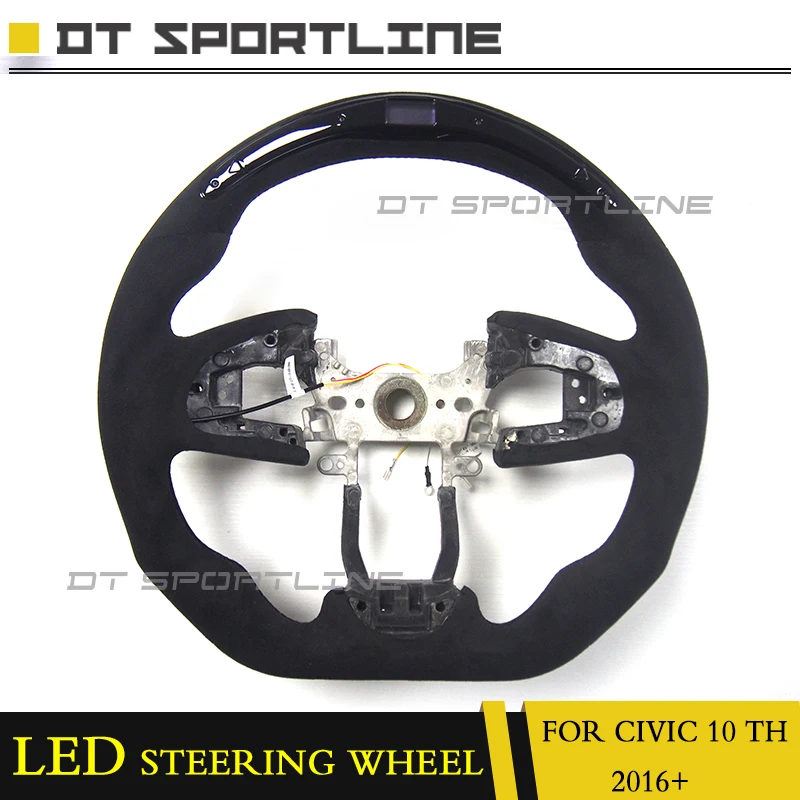 

Carbon Fiber Car Steering Wheel for Honda for civic Asian Models Ergonomic Shape Comfortable LED race diaplay steering wheel
