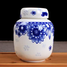 Чай Caddies синий и белый, заваренный маленький контейнер, Китай бутылки и баночки для хранения, керамические контейнеры для хранения, китайский стиль jar