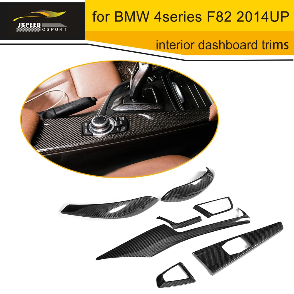 

Car Styling Carbon Fiber interior dashboard decoration trim for BMW 4series F82 2014 2015 2016 2017 left hand drive