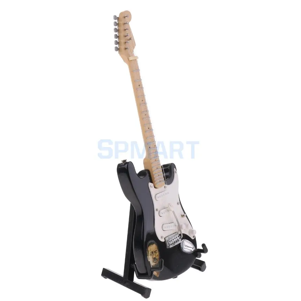 1/6 Scale Wooden Electric Guitar Model Dolls House Miniature Musical Instrument for Action Figures Hot Toys Accessory Decor