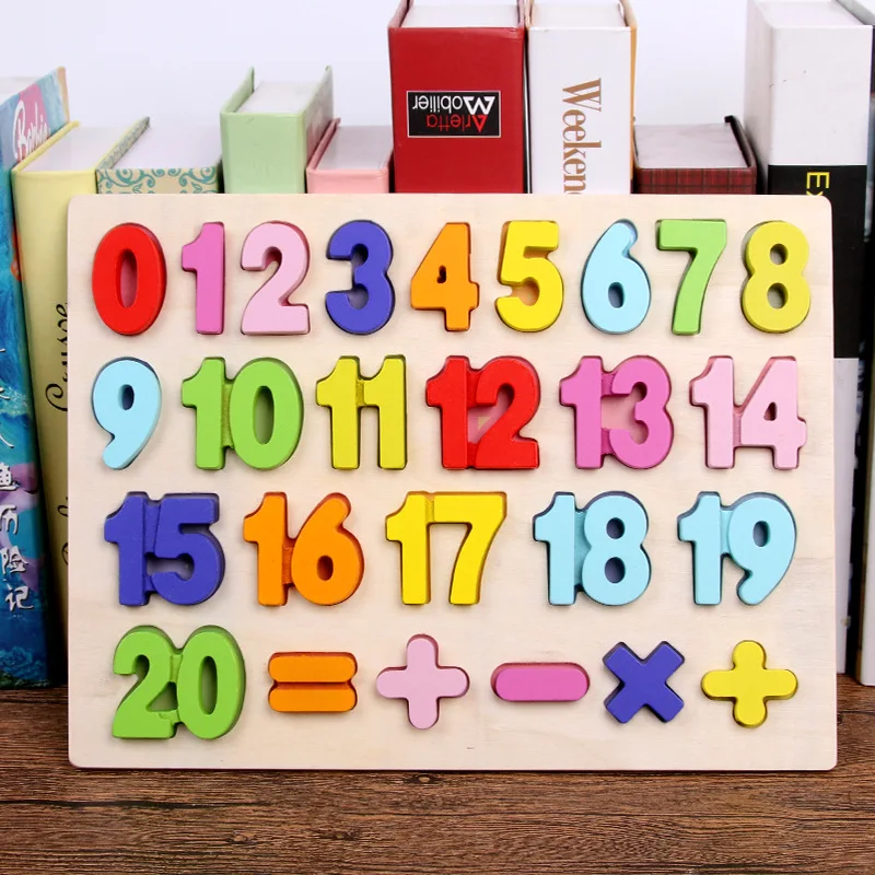 Uppercase Letter Kunmark Wooden Alphabet Puzzle ABC Jigsaws Chunky Letters Early Learning Toys for Kindergarten and Toddlers-est Educational Toy Preschool Learning Counting Spelling 