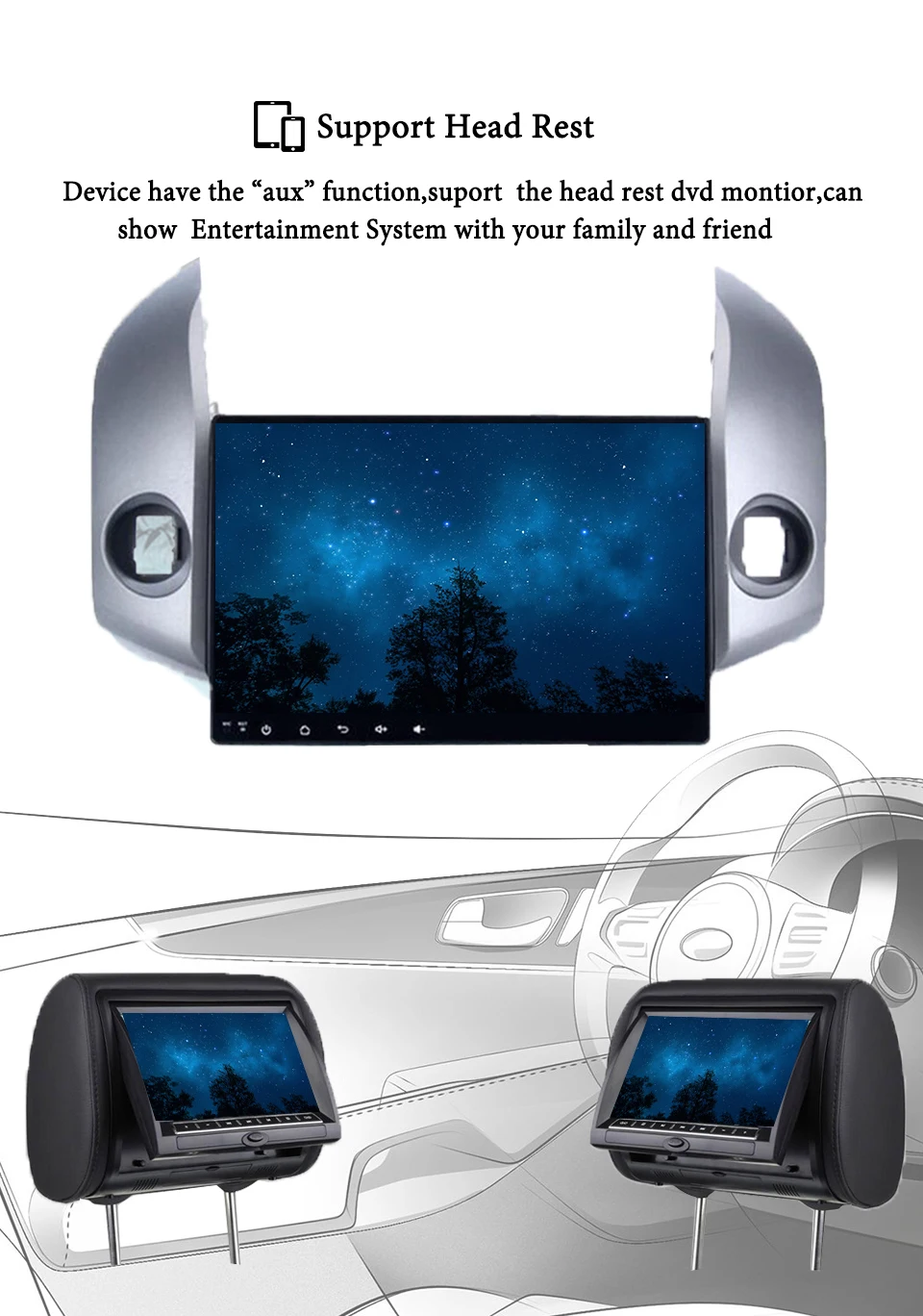 Perfect 2Din Android 9.0 4G 64G car multimedia dvd player Radio Gps glonass pc tablet for toyota rav4 rav 4 2006-2012 Stereo Audio video 12
