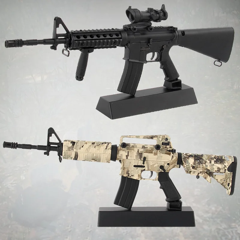 1:6 Assemble Metal Toy Gun Model Can Not shoot M4A1 DIY Mini Gun Model For Collection Metal Alloy Gun Toys Boy Gift