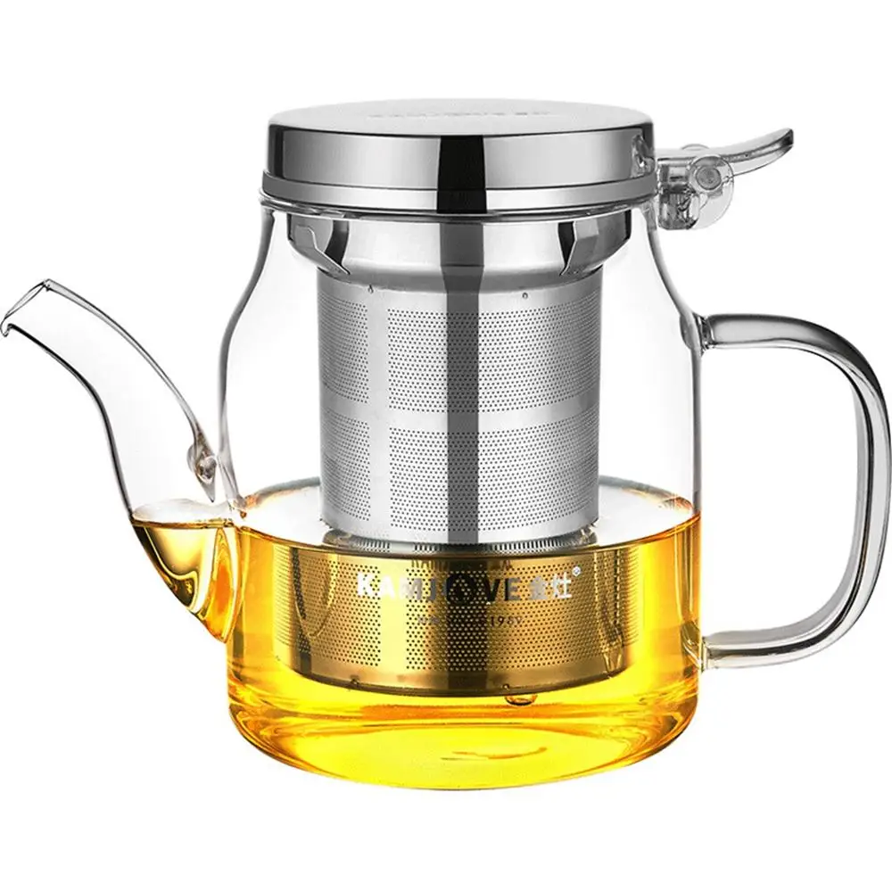 

Kamjove new elegant cup tea cup flower tea pot heat-resistant glass tea set brewing device glass teapot coffee pot glass tea pot