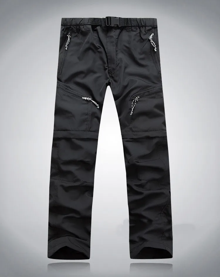 

Men Quick Dry Pants Removable Hiking&Camping Pants Male Summer Breathable Hunting&Climbing Pants S-XXXL 4 Color