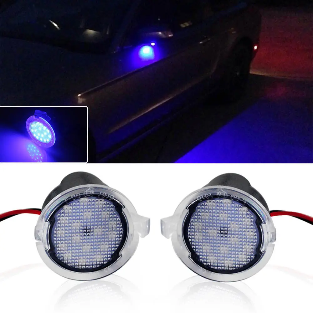 

2pcs Super Bright Ice Blue Fit 2007-2017 Toyota Tundra Rear View Mirror Puddle Lights