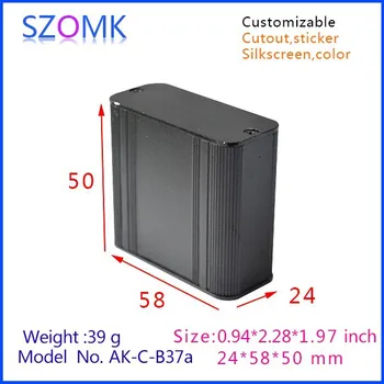 

10 pcs/lot aluminum GPS tracker customization box With Black color 24 x58x 50 mm