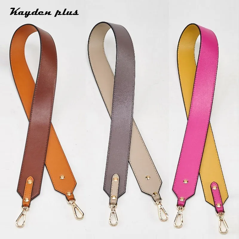 

Genuine Leather Handbag Shoulder Strap Wide Bag Strap Replace Hit Color Wild Shoulder Package Accessories Part Of The Bag
