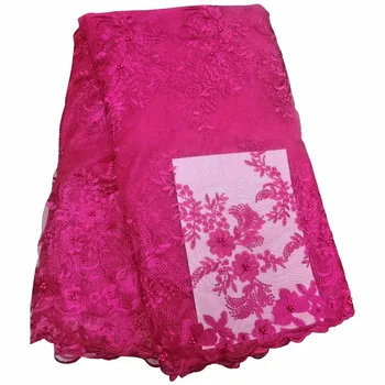 

African Lace Fabric 5 yards Swiss Voile Lace Nigerian Lace French Fabric Embroidered and Rhinestones Guipure Cord Lace