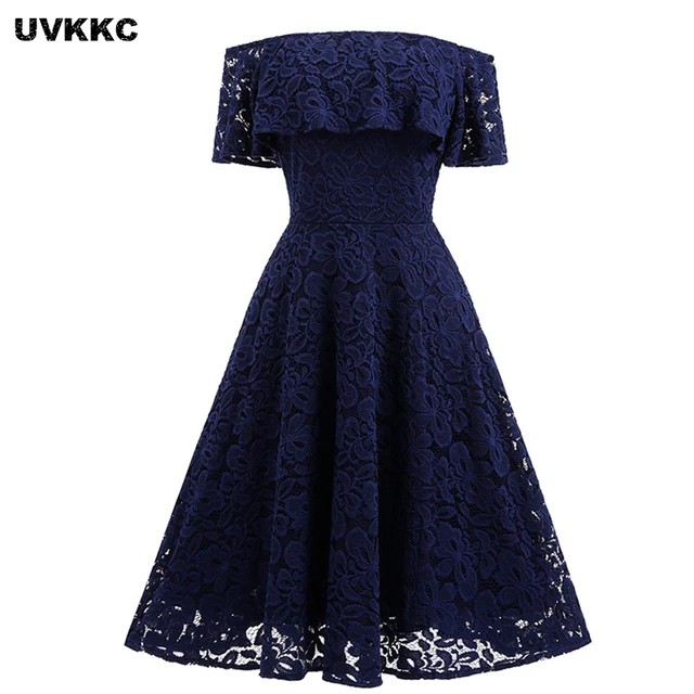 Lace Knee Length Dresses
