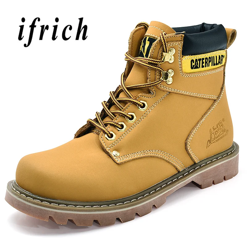

Men Fashion Casual Shoes Black Yellow Brown Male Boots Wearable Anti-Slip Mens Motorcycle Boots Comfortable Outdoor Men Boots