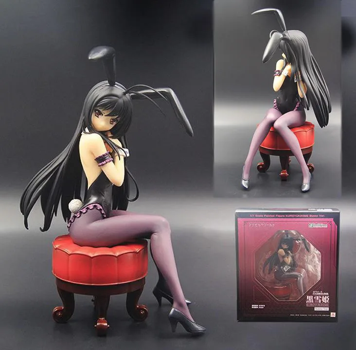 20 см аниме Accel World Sexy figures Kuroyuki hime Bunny Girl Ver. Сексуальная ПВХ фигурка Коллекционная