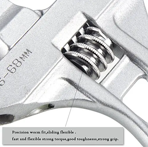 16-68 мм Открытый торцевой ключ Алюминиевый сплав регулируемый гаечный ключ водопроводный ремонтный инструмент ключ гаечный ключ ручной инструмент