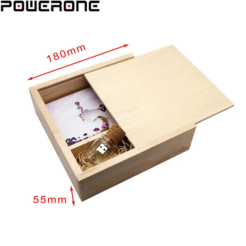 POWERONE клен фотоальбом usb+ коробка Флешка 4 ГБ 8 ГБ 16 ГБ 32 ГБ 64 ГБ логотип клиента фотография Свадьба(размер 180*180*55 мм