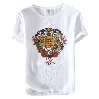 

2017 Summer white t-shirt men designer fashion men t shirt short sleeve solid men tshirt 100% linen t shirts mens brand camiseta