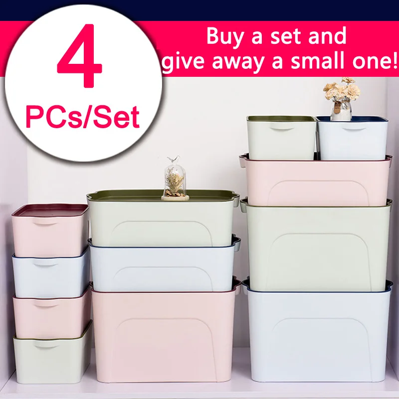 Thickened Storage Box Large Drawer Finishing Box With A Lid