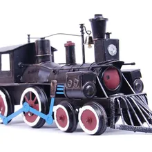 Модные железная Ремесленная олова Винтаж автомобиль локомотив модель с паровым двигателем декорация кованое железо, поделок, бизнес-подарков